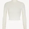 CROPPED FITTED TURTLENECK TOP
