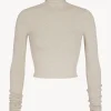 CROPPED FITTED TURTLENECK TOP