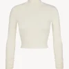 CROPPED FITTED TURTLENECK TOP