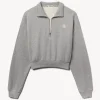 CROPPED HALF-ZIP SWEATSHIRT