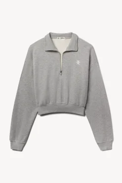 CROPPED HALF-ZIP SWEATSHIRT