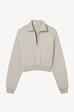 CROPPED HALF-ZIP SWEATSHIRT