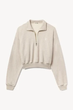 CROPPED HALF-ZIP SWEATSHIRT