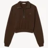 CROPPED HALF-ZIP SWEATSHIRT