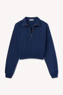 CROPPED HALF-ZIP SWEATSHIRT