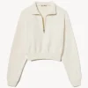 CROPPED HALF-ZIP SWEATSHIRT