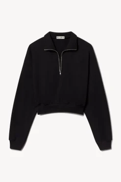 CROPPED HALF-ZIP SWEATSHIRT