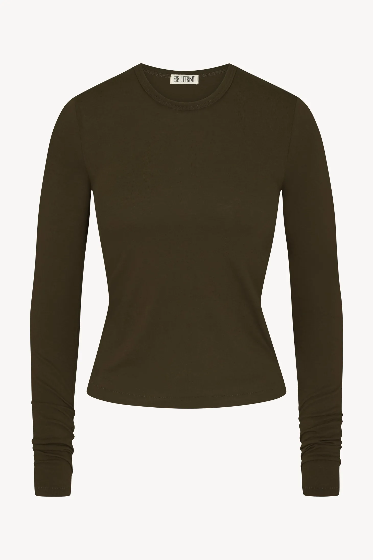 FITTED CREWNECK LONG SLEEVE T-SHIRT