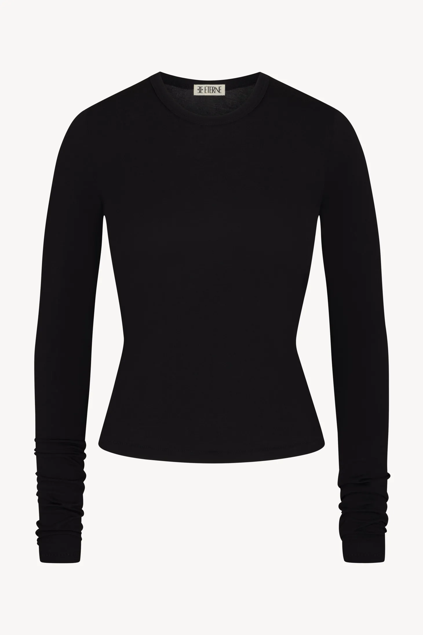 FITTED CREWNECK LONG SLEEVE T-SHIRT