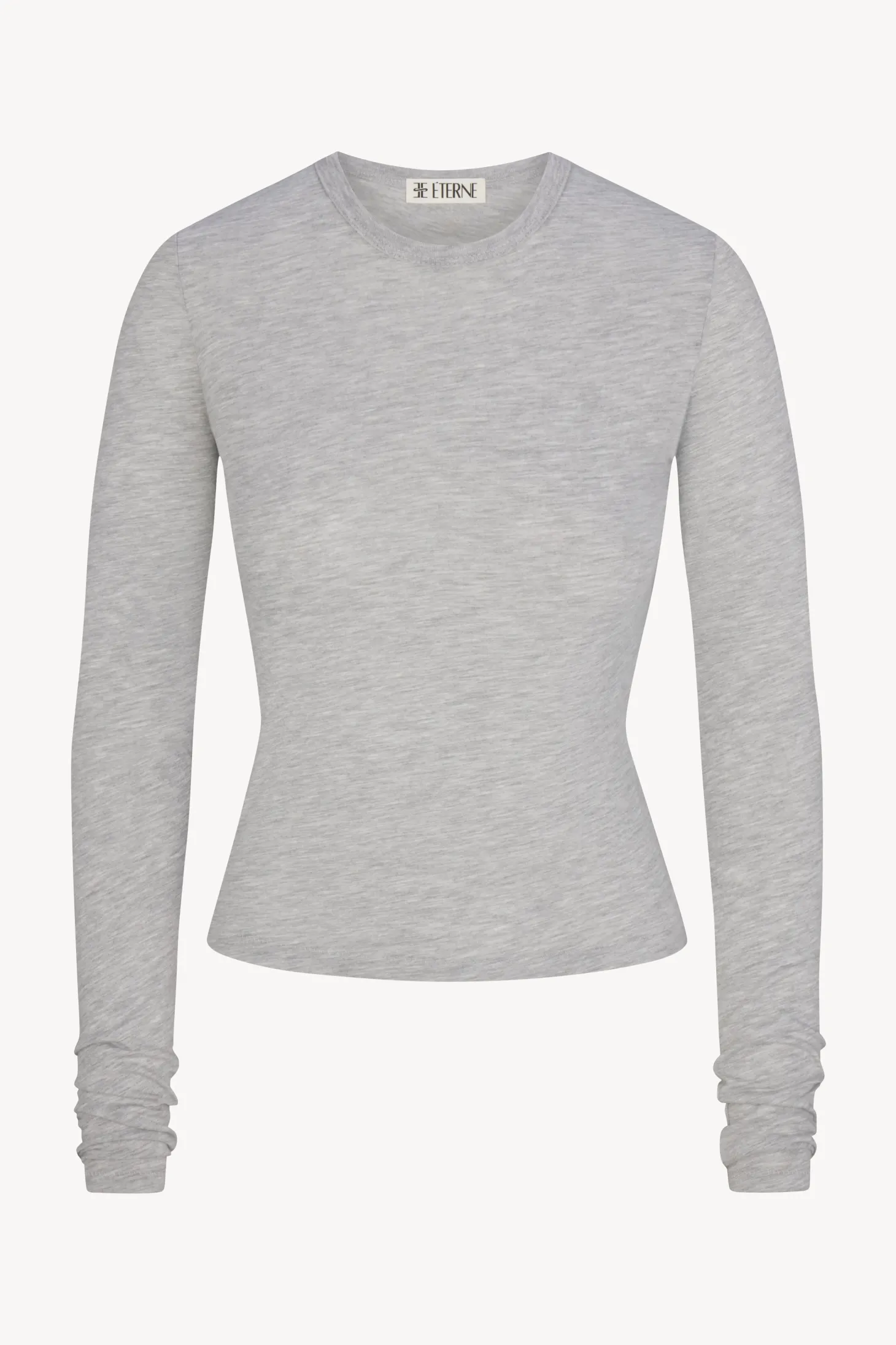 FITTED CREWNECK LONG SLEEVE T-SHIRT