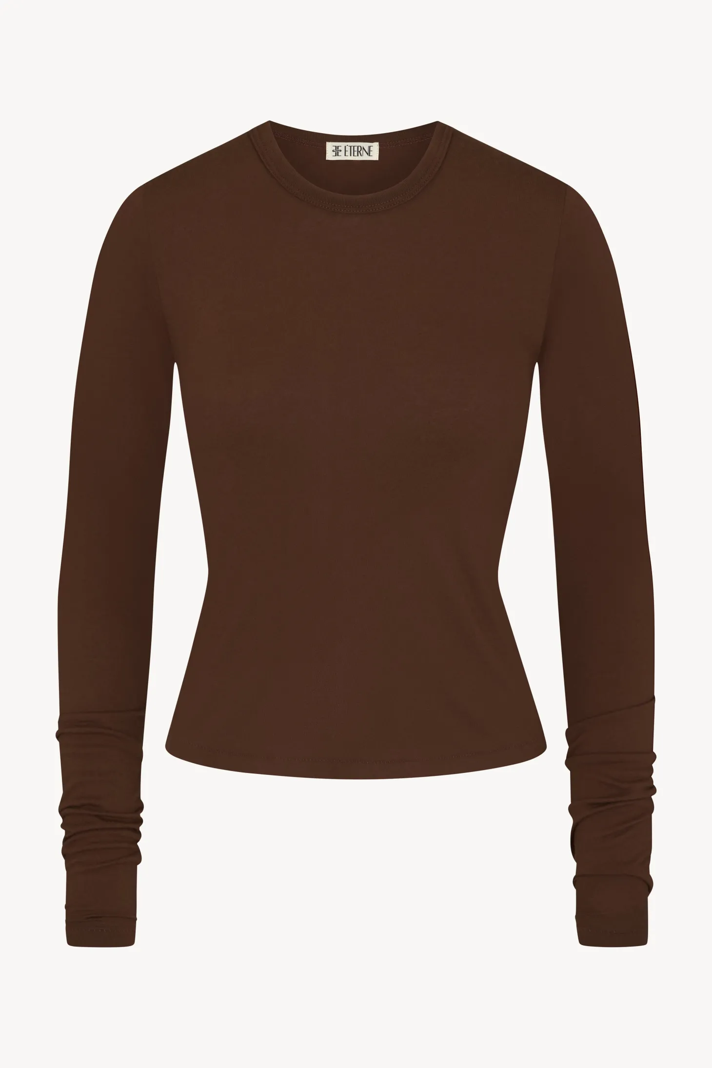FITTED CREWNECK LONG SLEEVE T-SHIRT