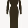 LONG SLEEVE CREWNECK MAXI DRESS