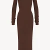 LONG SLEEVE CREWNECK MAXI DRESS