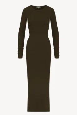 LONG SLEEVE CREWNECK MAXI DRESS