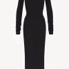 LONG SLEEVE CREWNECK MAXI DRESS