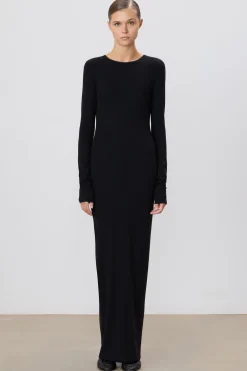 LONG SLEEVE CREWNECK MAXI DRESS