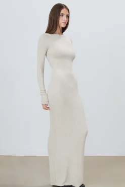 LONG SLEEVE CREWNECK MAXI DRESS
