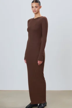 LONG SLEEVE CREWNECK MAXI DRESS