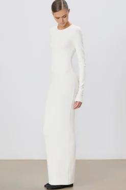 LONG SLEEVE CREWNECK MAXI DRESS