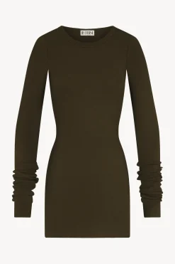 LONG SLEEVE CREWNECK MINI DRESS