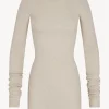 LONG SLEEVE CREWNECK MINI DRESS