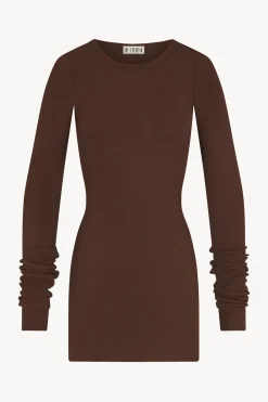 LONG SLEEVE CREWNECK MINI DRESS