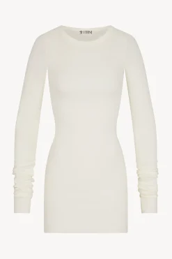LONG SLEEVE CREWNECK MINI DRESS