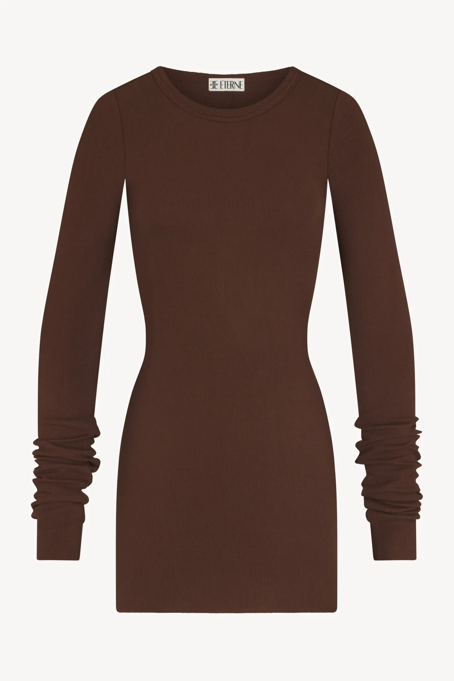 LONG SLEEVE CREWNECK MINI DRESS