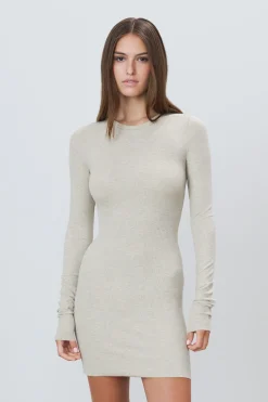 LONG SLEEVE CREWNECK MINI DRESS