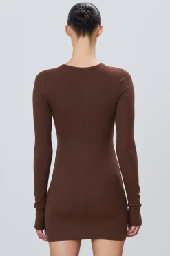 LONG SLEEVE CREWNECK MINI DRESS