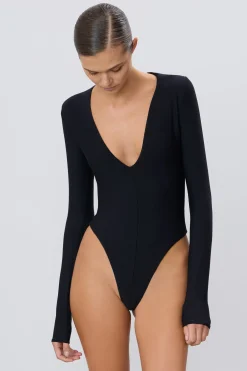 LONG SLEEVE DEEP V BODYSUIT