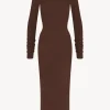 LONG SLEEVE TURTLENECK MAXI DRESS