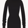 LONG SLEEVE TURTLENECK MINI DRESS