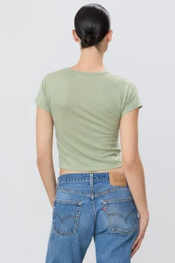 Short Sleeve Baby Tee in Sage