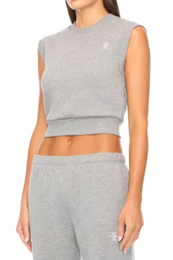 SLEEVELESS CREWNECK TOP