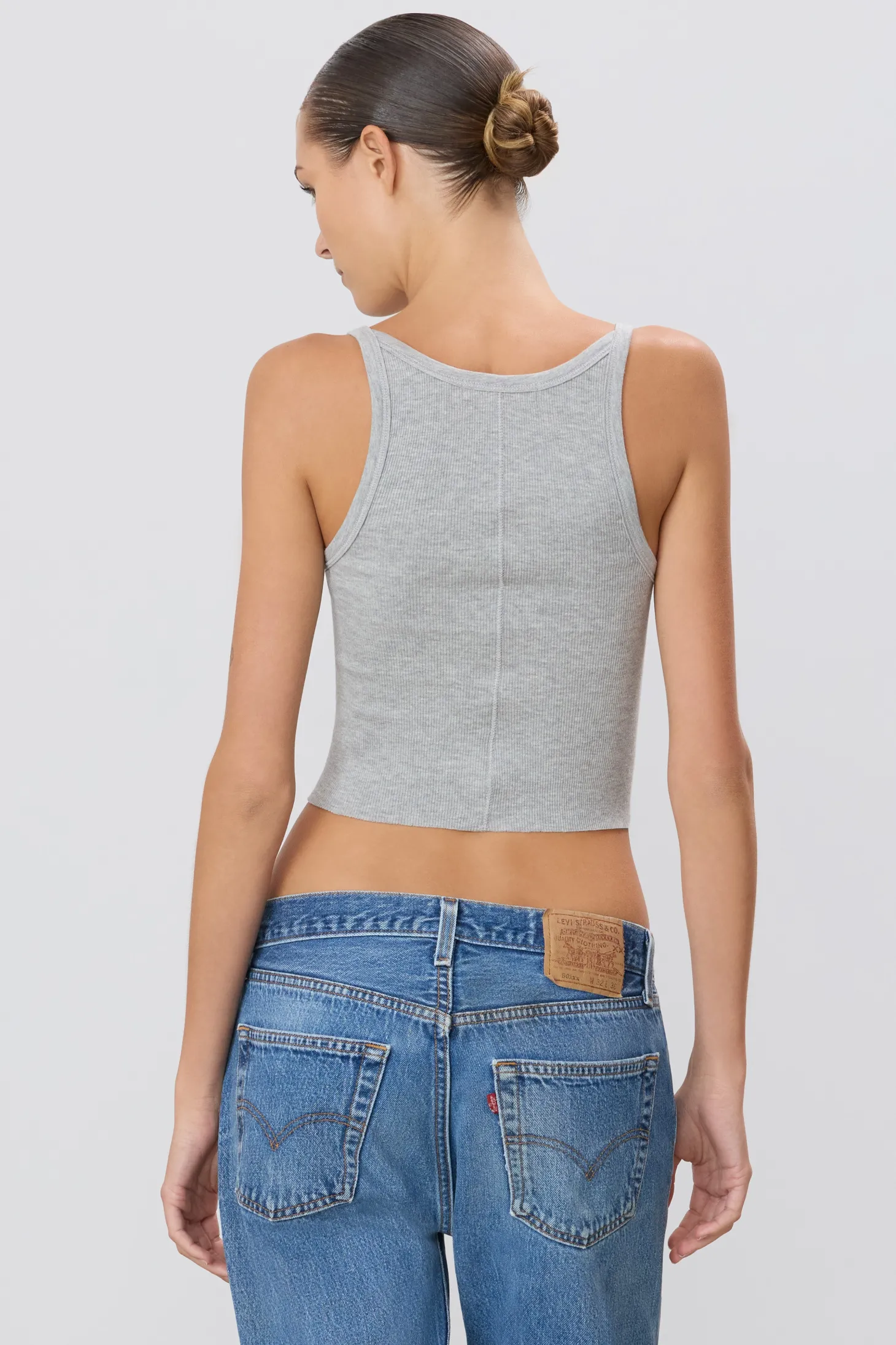 The Cropped Rib Tank by ÉTERNE