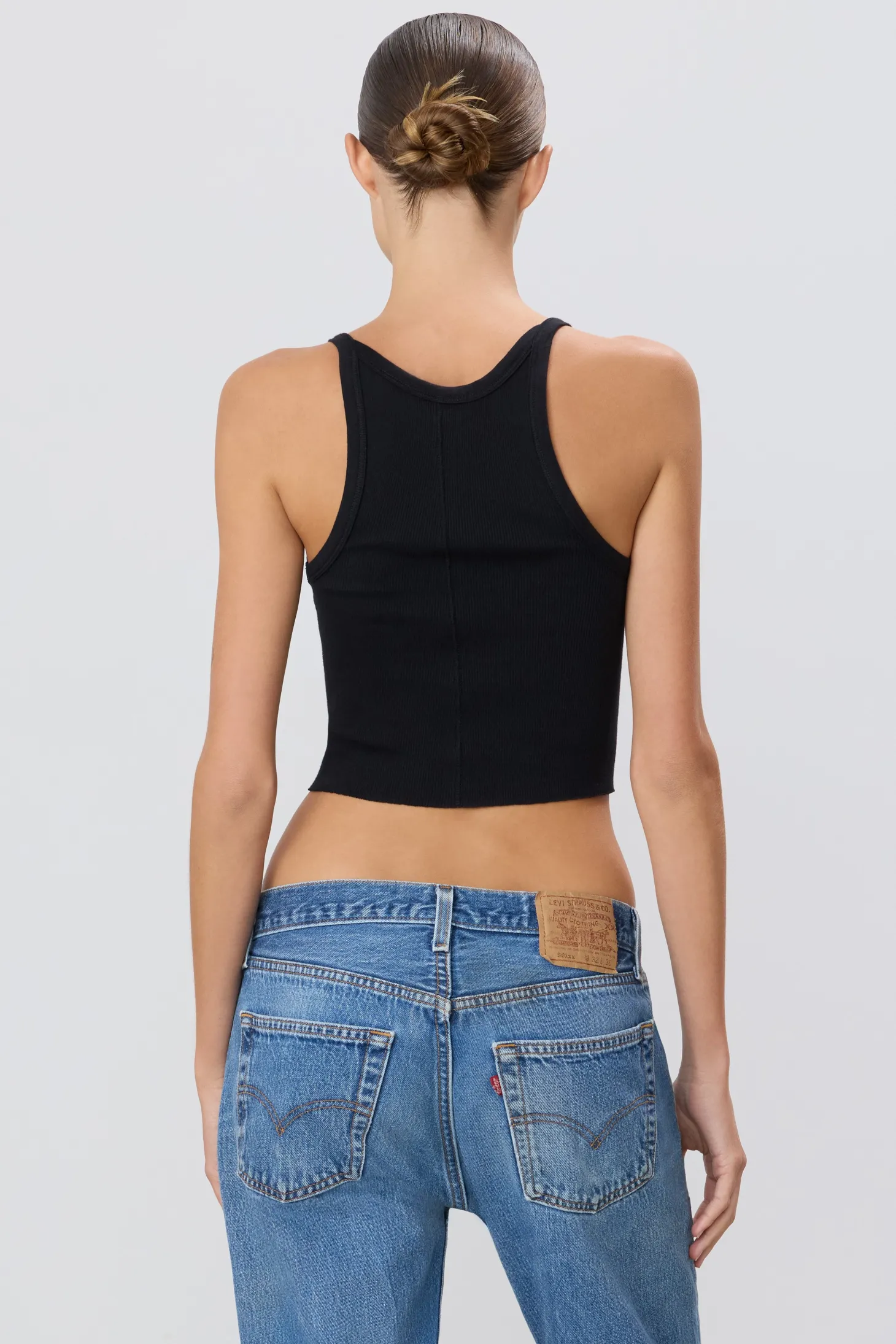The Cropped Rib Tank by ÉTERNE